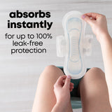 U by Kotex Clean & Secure Ultra Thin Pads with Wings, Heavy Absorbency, 192 Count (6 Packs of 32) (Packaging May Vary)