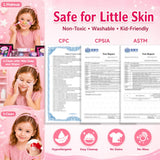 59 Pcs Kids Makeup Toys Kit for Girl, Non-Toxic Real Washable Pretend Set