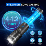 Tughlax 3Pack Rechargeable Flashlights High Lumens, Super Bright Flashlight with LCD Digital Display, 5 Modes Adjustable LED Flashlight Tactical Flashlights High Powered, Flash Lights for Emergency
