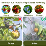 Homoda Fruit Tree Netting Cover with Zipper & Drawstring, 10ft x 10ft Insect Bird Barrier Netting for Garden Protection, Ultra Fine Mesh Garden Netting Pest Barrier, Extra Large, 1 Pack