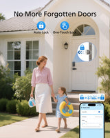 Philips WiFi Keypad Door Lock with Handle, Built-in WiFi, APP Remote Control, Voice & Fingerprint Unlock, Smart Locks for Front Door with Auto Lock, Digital Front Door Lock Set, Keyless Entry Deadbolt
