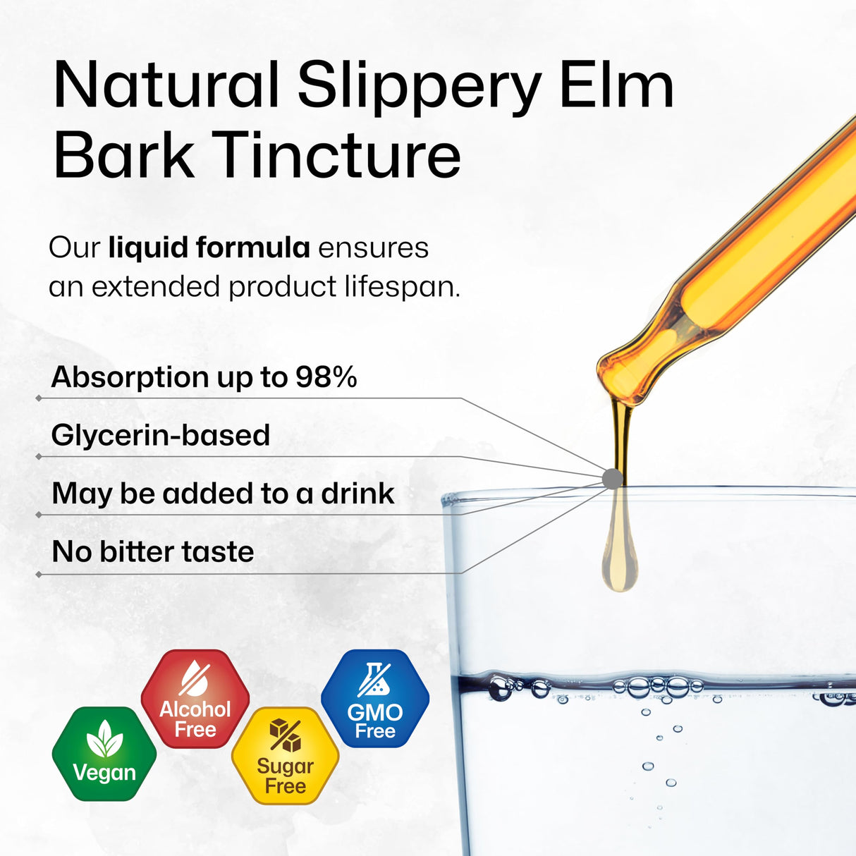 BIO KRAUTER Slippery Elm Bark Drops - Ulmus Rubra Slippery Elm for Women and Men - Respiratory & Digestive Support - Vegan, Alcohol & Sugar Free Extract - 4 Fl.Oz.