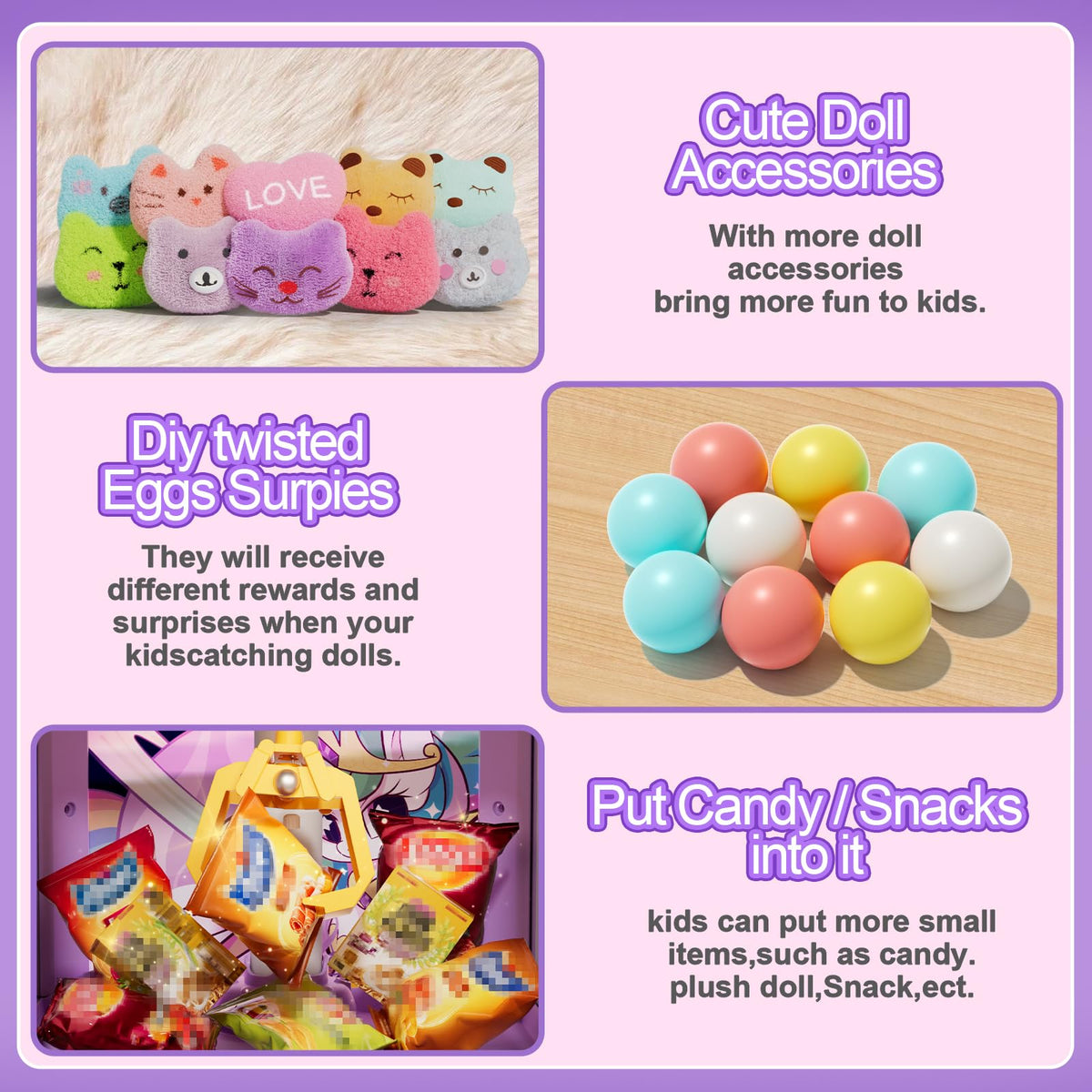 Claw Machine for Kids Girl, Vending Machines Toys for Girls 3 4 5 6 7 8