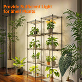 Bstrip Standing Grow Light for Indoor Plants, Vertical Grow Light with 3 Light Modes, Wide Illumination and Dimmable, T10 Full Spectrum Grow Lights, 16in-65in Adjustable Height & Auto Timer