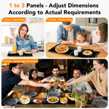 Electric Warming Tray, Extra-Long 47.24'' x 11.81'' Glass Surface, 3-in-1 Warming Mat for Food, with 7 Temperature + 8-Hour Timer Settings, Modular Food Warmers for Parties Buffet for Catering