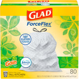 Glad Tall Kitchen Trash Bags 13 Gallon, Gain Original Garbage Bags, Odorshield with Drawstring, 80 Count