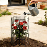 Sibosen 18 Pcs 24'' x 12'' Large Wire Plant Protector from Animals 6 Pack Metal Plant Cage Chicken Wire Cloche with Nylon Tie and Ground Stakes Keep Animals Out Garden Protection Bunny Barricade