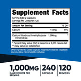 Nutricost HMB (Beta-Hydroxy Beta-Methylbutyrate) 1000mg (240 Capsules) - 500mg Per Capsule, 120 Servings - Gluten Free and Non-GMO