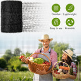 Woanger 3 Pack Deer Fence Netting Bird Netting Garden Net with 150 Pcs Cable Ties for Bird Protect Plants, Vegetables Against Birds Fruit Trees Deer Squirrel Rabbit and Other Animals (Black,7x100 ft)