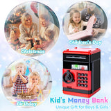Refasy Children's Toy for 5-7 & 8-16 Year Olds - Piggy Banks & ATM for Boys & Girls - Perfect Birthday & Christmas Gifts - Red