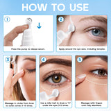 Tantea Under Eye Cream Anti-Aging | 6 in 1 Collagen Anti-Wrinkle Eye Cream - Peptides, Bakuchiol, Centella - Wrinkles | Fine Lines | Dark Circles | Puffiness | Natural Retinol Alternative, 0.68 fl.Oz