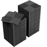 Jocoevol 60-Pcs Interlocking Tile, 12" x 12" Indoor/Outdoor Self-Drainage Interlocking Floor Tiles, Non-Slip Heavy-Duty Polypropylene Splicing Flooring Tile for Garage Patio Pool Bathroom, Black