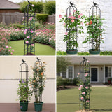 SDLDEER 1 Pcs 6.7FT Garden Obelisk Trellis Climbing Plant Support