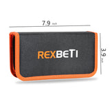 REXBETI 19Pcs Metal Needle File Set, Small Diamond Files, 12Pcs Jewlers Files and Steel Files for Precision Metal and Woodworking with 6Pcs Sandpaper, Metal Brush and Carry Case