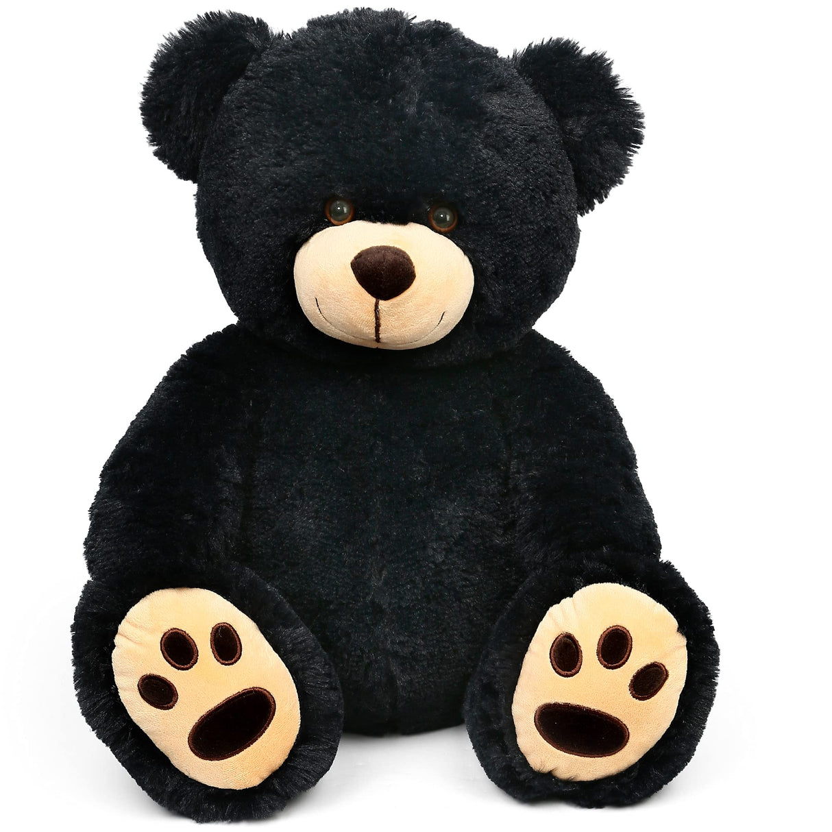 LotFancy Teddy Bear Stuffed Animals, 20 inch Soft Cuddly Plush Black Bear, Cute Toy with Footprints, Gift for Kids Baby Toddlers on Baby Shower, Birthday, Christmas, Easter Decoration