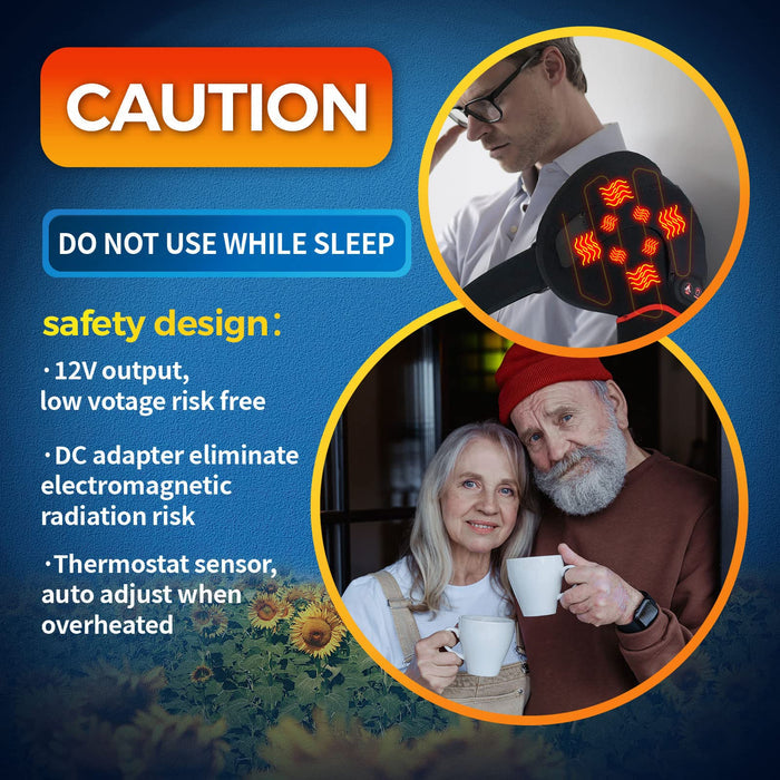 sticro Shoulder Heating Pad Massager for Pain Relief, Vibration Massage Heated Wrap Braces for Left Right Frozen Shoulder, Rotator Cuff Injury, Arthritis, Decent Gift for Men Woman - S/M/L