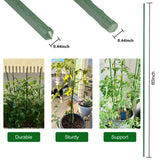 Garmeinea Garden Stakes 57 Inches Plastic Coated Steel Plant Stakes for Growing Climbing Plants, Pack of 25