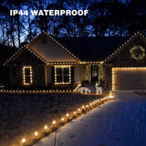 Dazzle Bright 5.5 Inch 100 Pcs C9 Christmas Light Ground Stakes for Outdoor Decor - Black Plastic Spikes for Lawn, Garden, Patio