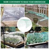 Hoyejyou 72Pcs Garden Hoops for Raised Beds Wide, 12 Sets of 8Ft Greenhouse Hoops Grow Tunnel, Rust-Free Fiberglass Hoops Frame for Row Cover Netting Shade Cloth DIY Garden Stakes Supplies