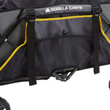 Gorilla Carts Collapsible Folding Outdoor Utility Wagon, 7 Cu Ft Oversized Bed, 150 lb Load Rating, Gray – Foldable Rolling Cart w/ Pockets & Cup Holders for Beach, Camping, Sports or Picnic