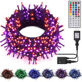 HOME LIGHTING 66ft Christmas Decorative Mini Lights, 200 LED RGB Changing 8 Functional Green Wire Fairy Halloween Lights with Remote Timer, Plug in Indoor Outdoor Xmas Wedding Party Decor