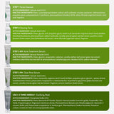 Exposed Skin Care Acne Treatment Kit - Includes Facial Cleanser, Clearing Tonic, Acne Treatment Serum, Clear Pore Serum, Clarifying Mask, Cloth - Natural Acne Solution for Face, All Ages & Skin Types