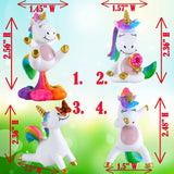 Mood Lab Fairy Garden Figurines - Yoga Unicorn Set (4 pcs) - Miniature Decorative Statues & Accessories - Outdoor & Indoor Garden Decor