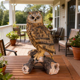 RKGOMDMU 13.3 - inch Owl Decoy Decor Outdoor Statue. Ideal for Animal Statues Courtyard Lawn Decoration, Sculptures for Yard and Grassland Adornment, Housewarming Gift.