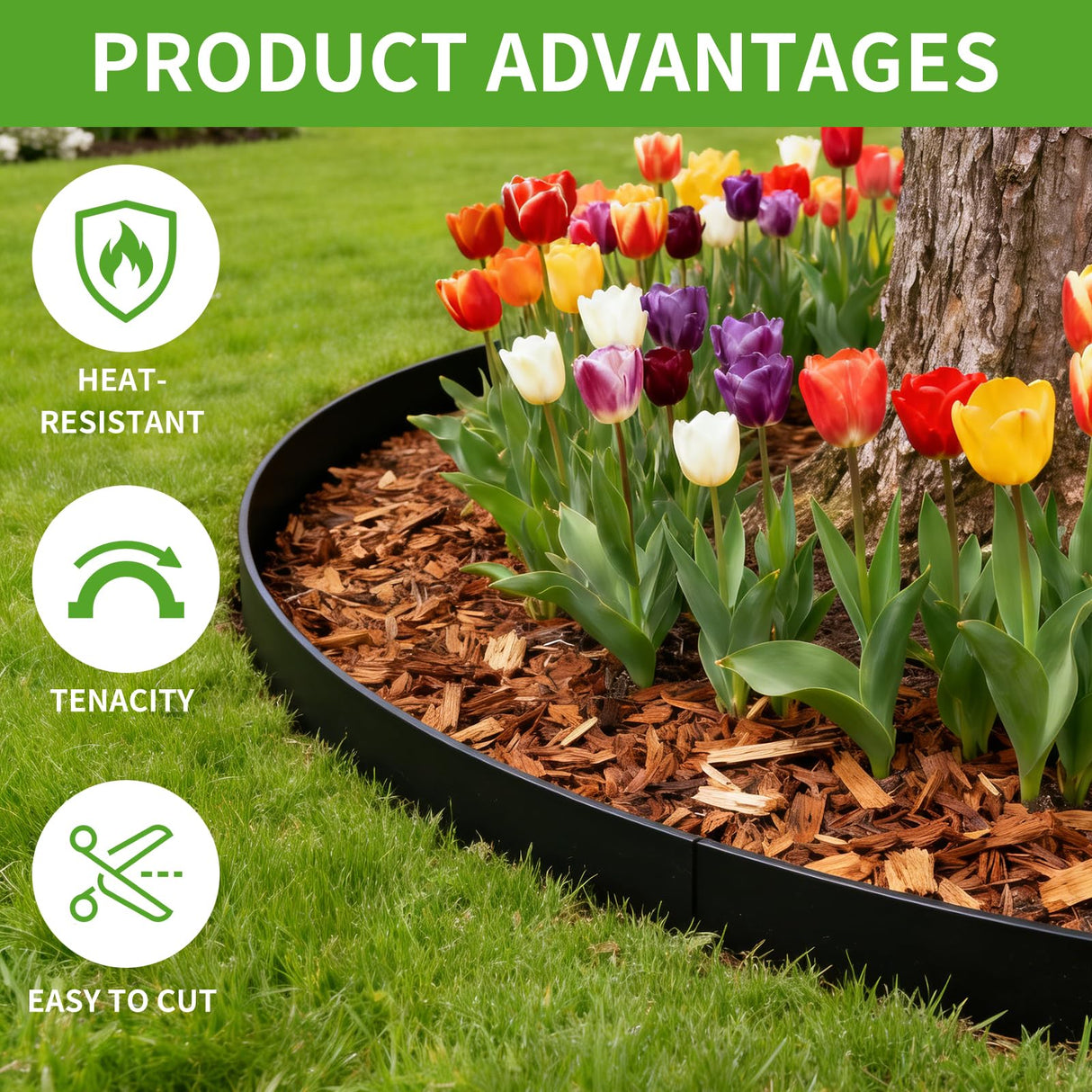 Kryonix 4 in x 40 ft Landscape Edging with Stakes