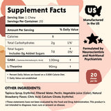 PYM Berry Mood Chews Support for Stress, Worry & Overwhelm, 60 Count | 130mg GABA, 90mg L-Theanine | Vegan, Non-GMO, Gluten-Free, No Added Sugar | All-Natural Mood Balance Supplement Made in USA
