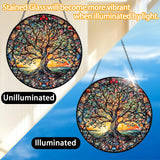 Tree of Life Suncatcher Indoor/Outdoor Stained Glass Window Hanging - Handmade Stained Glass Suncatchers for Windows Hanging - Decoration for Home Garden Christmas Party Wedding Housewarming Gifts