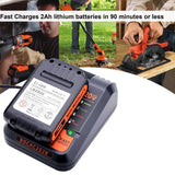 20V Fast Charger Compatible with Black and Decker 20V 12V Max Lithium Battery LBXR20 LBX4020 LBXR2020, BDCAC202B 20Volt 2A Lithium Charger Compatible with Black and Decker Drill Battery