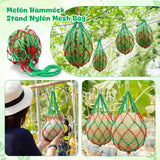 Irenare 15 Pack Melon Hammocks Cradles with S Hanging Hooks Heavy Duty Watermelon Hammock Net to Prevent Falling for Growing Cantaloupe Pumpkin Watermelon in Vertical Garden (Red,Green)