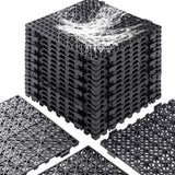 12” x 12” Drainage Interlocking Floor Tiles, 12 Pack Non-Slip Pool Deck Drain Mats for Flooring, Soft PVC Splicing Modular Cushion Mats, Rubber Floor Tiles with Holes for Shower Basement Garage Shed