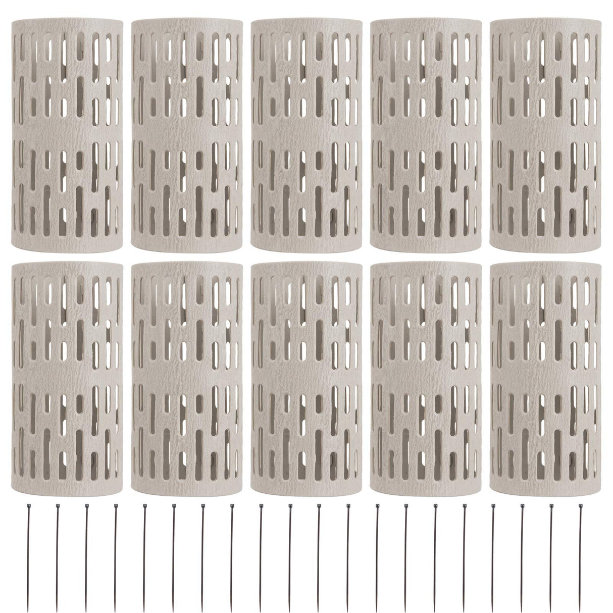 Aulock 10pcs Plastic Tree Trunk Protectors, Easy Flexible Guards