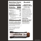 Barebells Protein Bars Cookies & Cream - 12 Count, 20g High Protein Treats - Chocolate Nutrition Bar with 1g Total Sugars - On-The-Go Breakfast or Post-Workout Snack