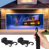 Vincreem 6 Pcs Christmas Garage Door Banner Clamps Halloween Garage Door Backdrop Installation Kit Clips Large Banner Cover Hanging Hooks Tools Mural Clip for Xmas Home Party Decorations(43.3 Inches)