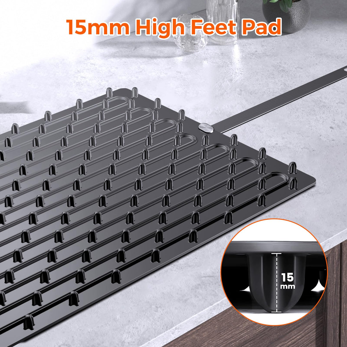 Warming Mat for Food,Silicone Electric Warming Tray for Buffets Party and Home,10s Fast Full Surface Food Heating pad,Portable Design for Daily Use,8 Temperture Settings & 1-6h Timer (Dark Grey)
