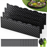 Grenebo 4.72 in x 33.2 Ft Garden Edging Border Kit, Flexible No Dig