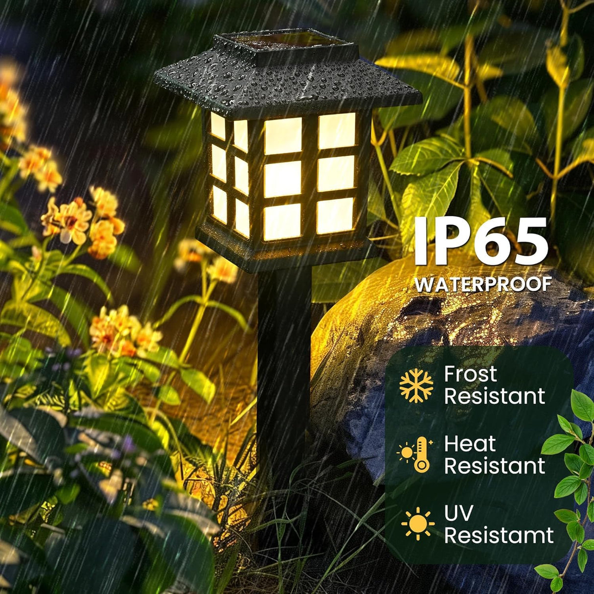 GIGALUMI Solar Outdoor Lights，10 Pack LED Solar Lights Outdoor Waterproof, Solar Walkway Lights Maintain 10 Hours of Lighting for Your Garden, Landscape, Path, Yard, Patio, Driveway