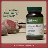 Gaia Herbs PRO Fermented Beet & Maca - Healthy Energy & Circulation Support Supplement* - Kidney Health Supplement with Beet & Carrot Root - Vegan, Gluten-Free, Soy-Free - 60 Capsules (30 Servings)