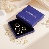 Turandoss 13 Pairs Gold Hoop Stud Earrings for Women