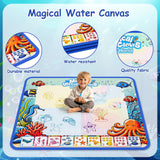 Water Doodle Mat,Kids Painting Mat, Toddlers Drawing Writing Toys,Reusable Coloring Mat, Birthday Christmas Gifts for 3 4 5 6 7 8 Years Old Boys Girls, 40 x 32 Inches