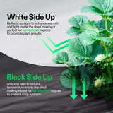 VIVOSUN Black and White Panda Film, 10' x 10' 5.5 Mil Poly Film, Blackout Tarp for Warm House