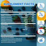 Zeolite Detox for Kids & Adults, Zeolite Liquid Drops with 300mg Chlorella, 200mg Curcumin, Multivitamin and Probiotic for Speech & Brain Health, Immune, Digestive, Energy, Berry Flavor, 60 Servings