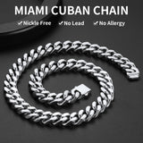 ChainsHouse Stainless Steel Mens Cuban Link Chain, 14mm, 20"