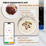 Monteka Warming Mat for Food 24.8"×15", Electric Warming Trays with APP & Button Control, Silicone Fast Heating Mat for Countertop, Rollable Dishwasher Safe Food Warmer for Parties Buffets Home Travel