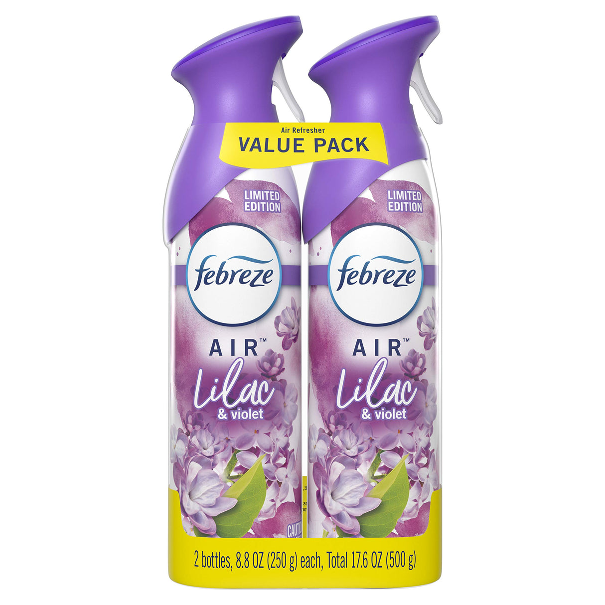 Febreze Air Odor-Eliminating Air Freshener, Lilac & Violet, 2 Ct, 8.8 Fl Oz Each (17.6 oz Total)