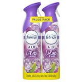 Febreze Air Odor-Eliminating Air Freshener, Lilac & Violet, 2 Ct, 8.8 Fl Oz Each (17.6 oz Total)