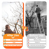 LAANPOLE 26FT Pole Saw, Telescoping Tree Trimmer with 5-20FT Extension Pole, Manual Branches Pruner for Backyard, Orange